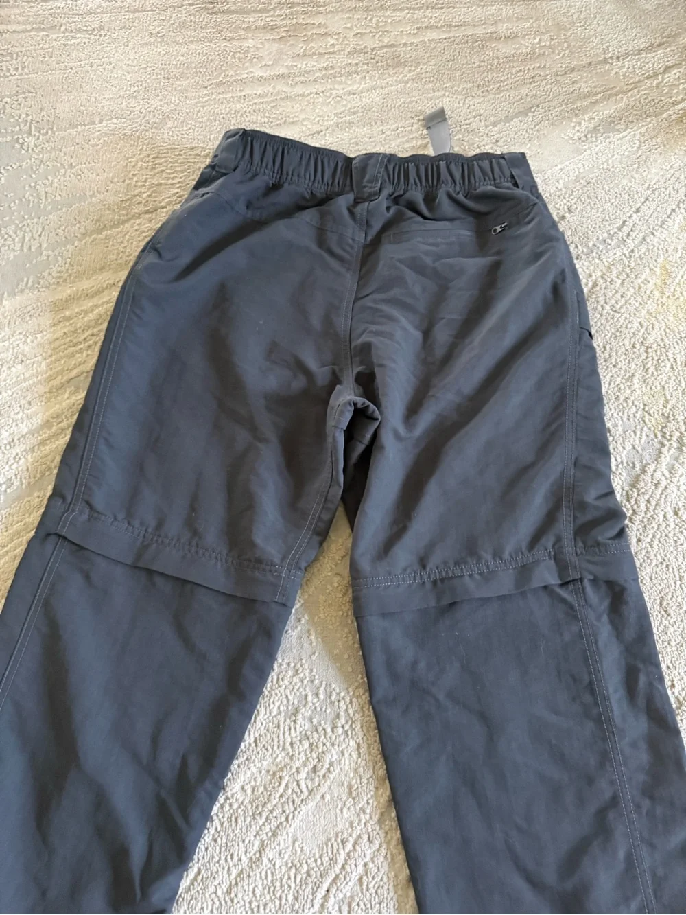 North Face Trail Convertible Pants zip off shorts gray hiking small